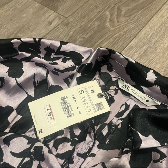 NWT Zara The Dita Floral Print Ruched Dress - Picture 6 of 8